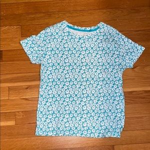 Teal flower tshirt